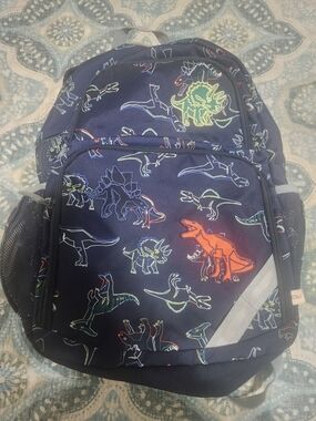 Kids Dinosaur Pattern Navy Backpack - Unbranded